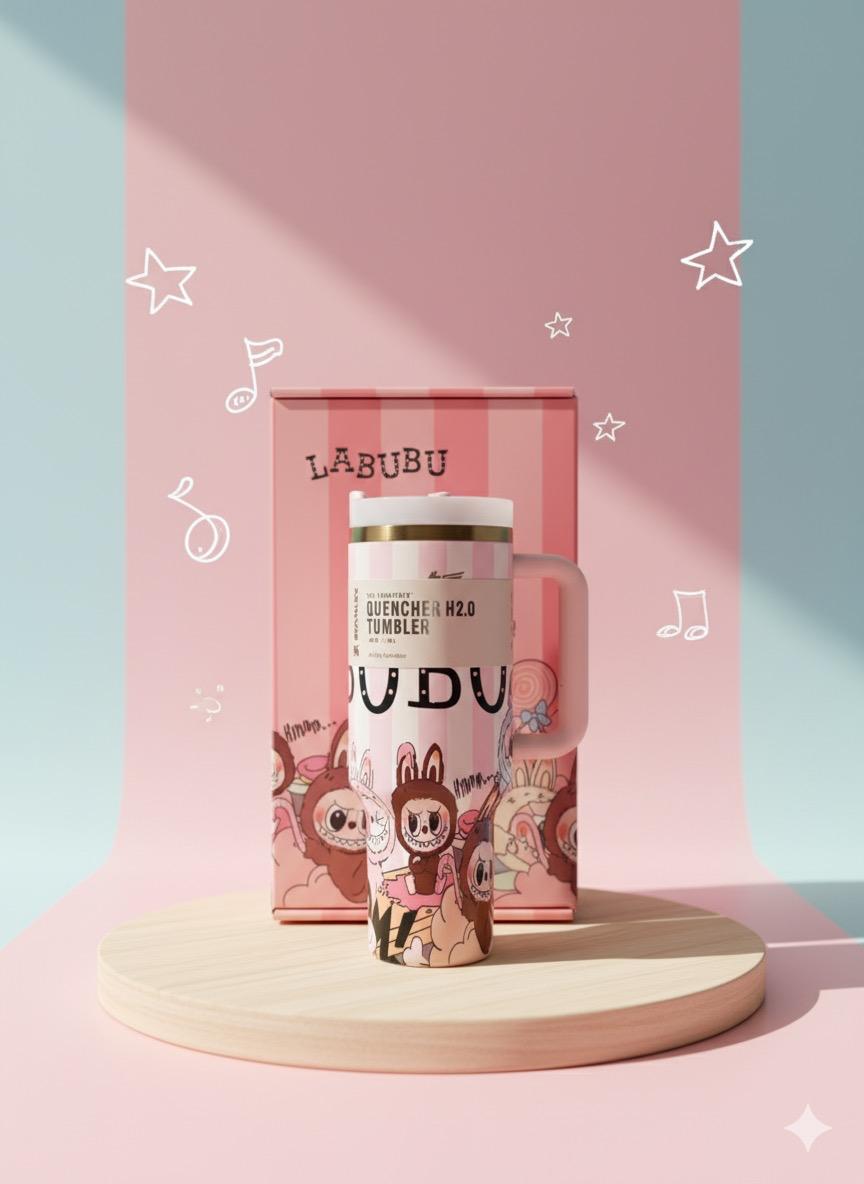 đ©” Gourde Labubu x Stanley â Quencher H2.0 (40 oz / 1,18 L)